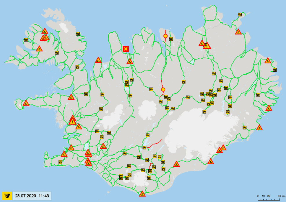 Safetravel 23th of July 2020 – Iceland on the road / hiking information
