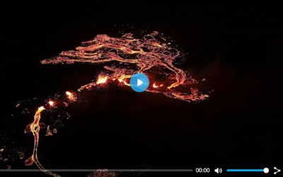 Drone movie of the volcano