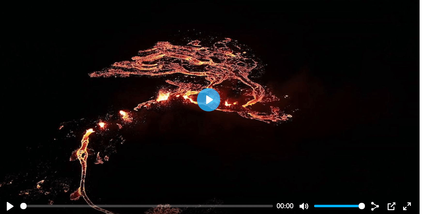 Drone movie of the volcano