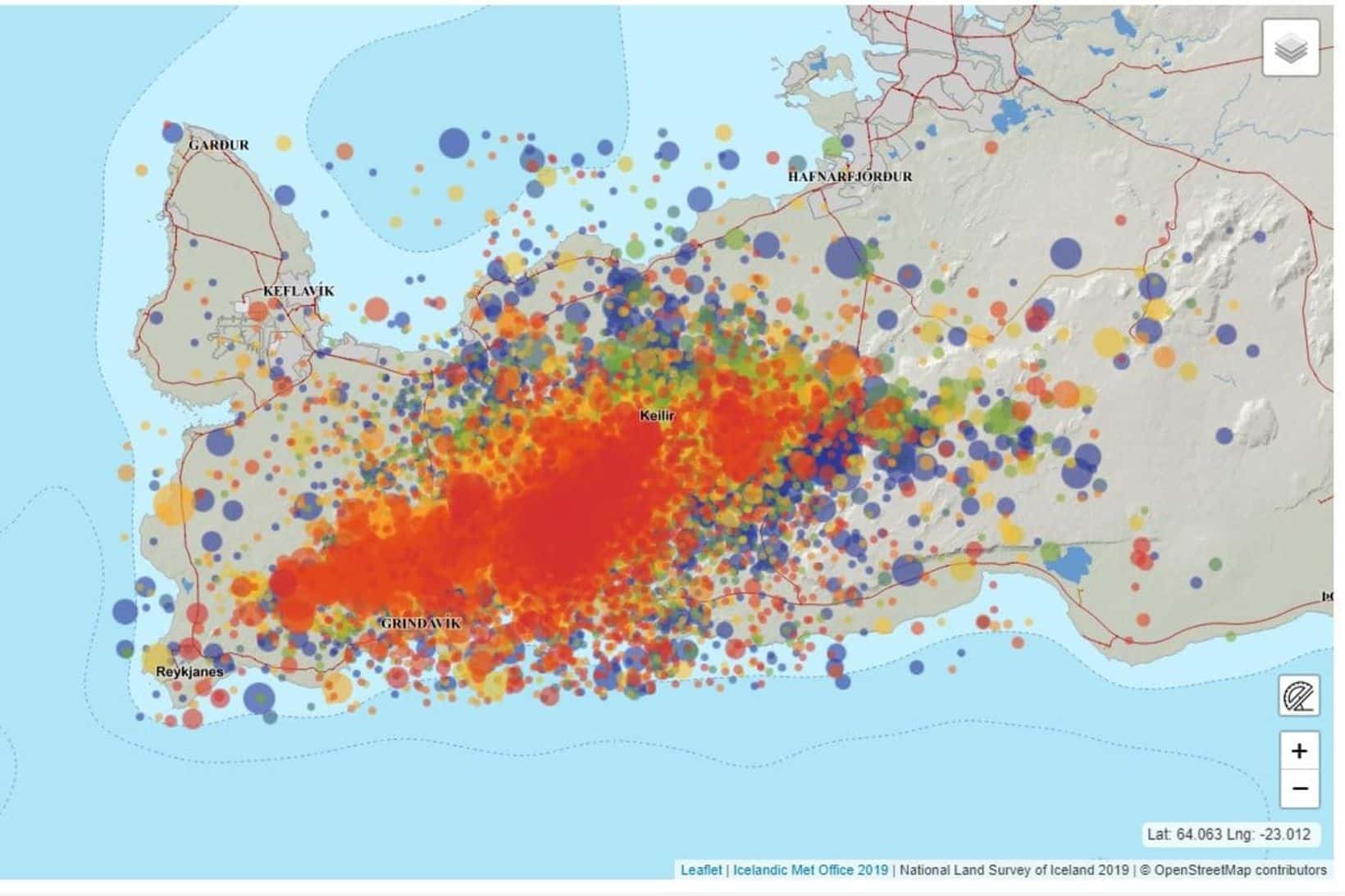 34000 earthquakes so far
