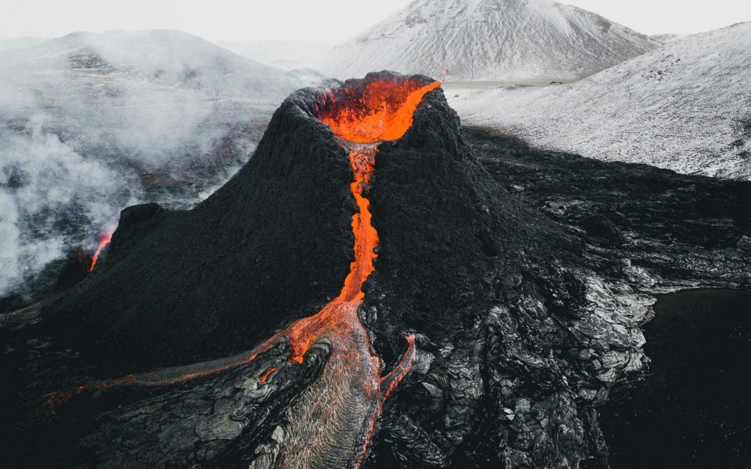 Vulkan – Fagrahraun in Island