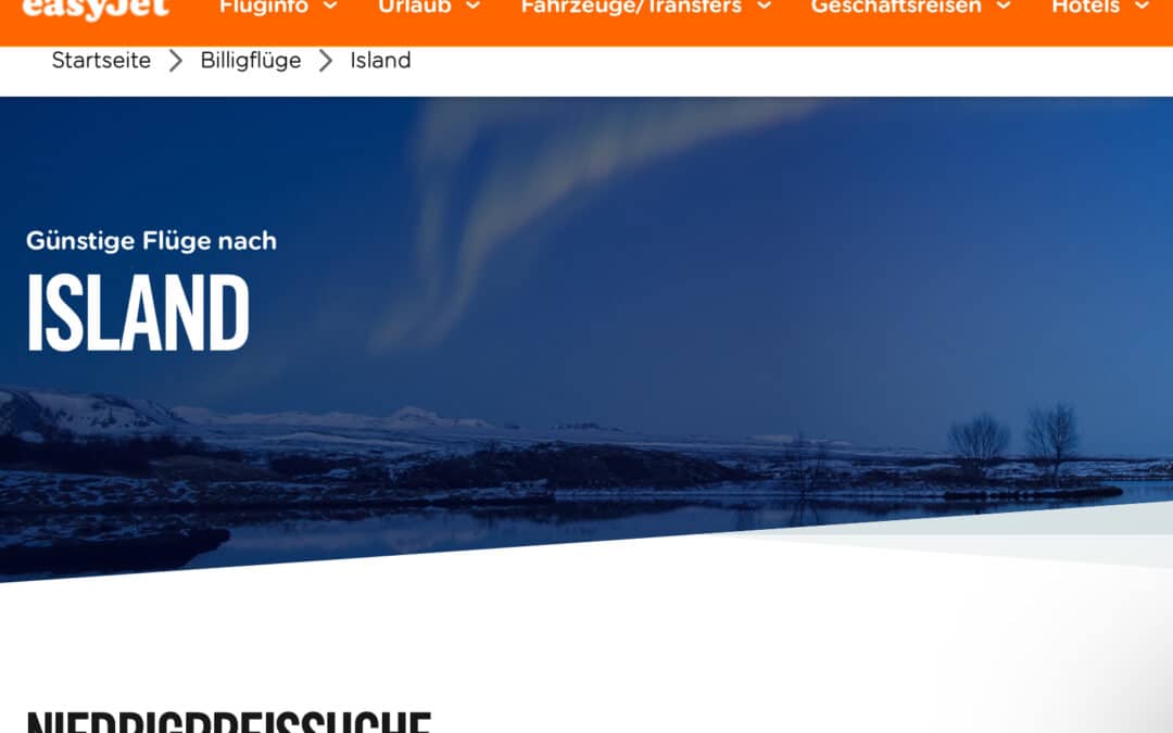 De Bâle à l&rsquo;Islande à partir de 30 €, réservez maintenant votre vol et votre camping-car