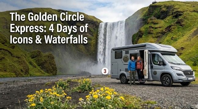 Camper & Wohnmobilvermietung Island | Das Abenteuer-Menü 8 Der Golden Circle Express: 4 Tage voller Ikonen und Wasserfälle