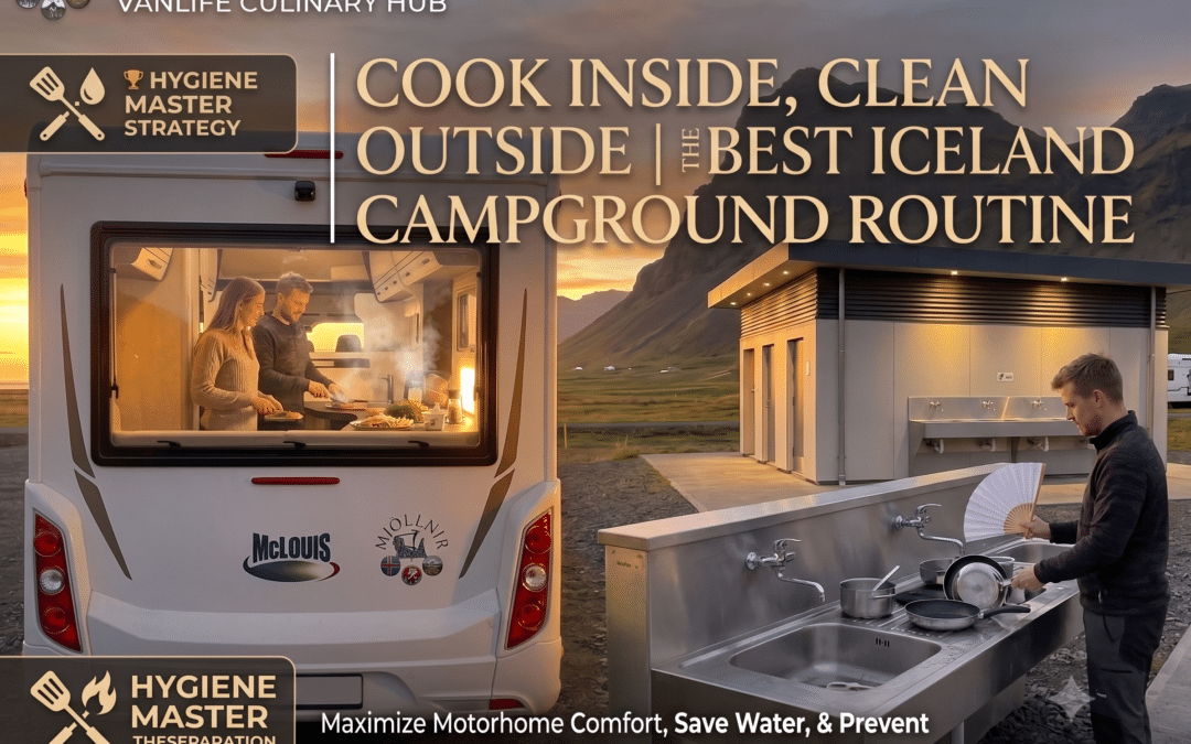 Drinnen kochen, draußen sauber halten! Die beste Hygieneroutine für Wohnmobile auf isländischen Campingplätzen